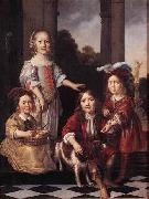 MAES, Nicolaes Portrait of Four Children oil painting reproduction